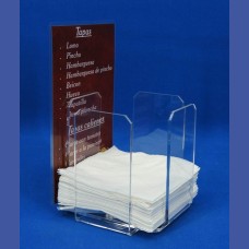SERVILLETERO Con alas, altura de 100 mm y con porta cartas <br>Medidas: 100 x 100 x 100 mm<br>